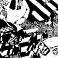 "Sur le pavé" linogravure 30x40 cm. 2007